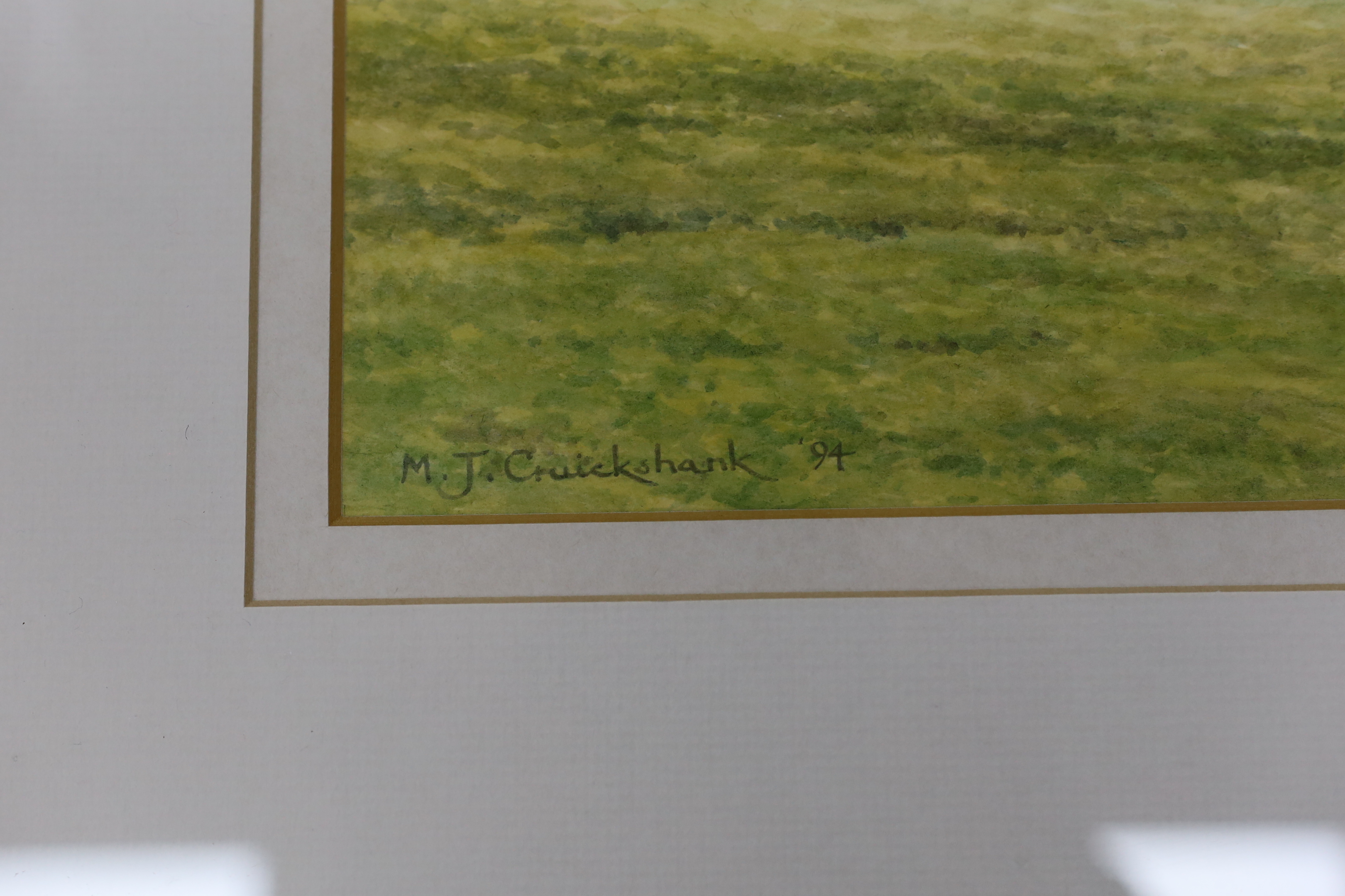 Michael J Cruickshank (Contemporary), watercolour, Firle Beacon, signed and dated '94, 32 x 46cm